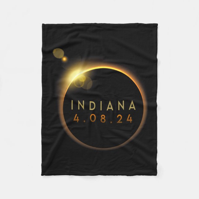 Cobertor De Velo Total Eclipse Solar 2024 Totality Indiana (Frente)
