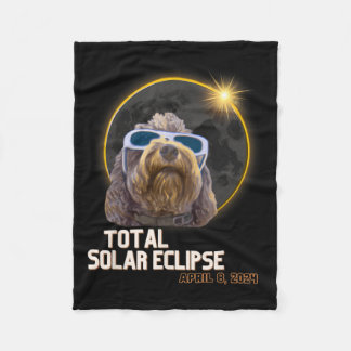 Cobertor De Velo Totalidade Eclipse Solar Goldendoododle com Eclips