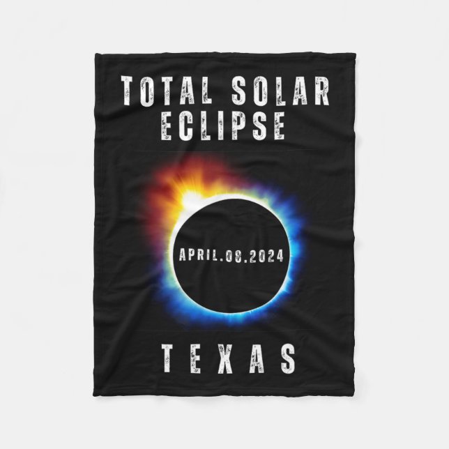 Cobertor De Velo Totality Solar Eclipse 2024 Texas Souvenir (Frente)