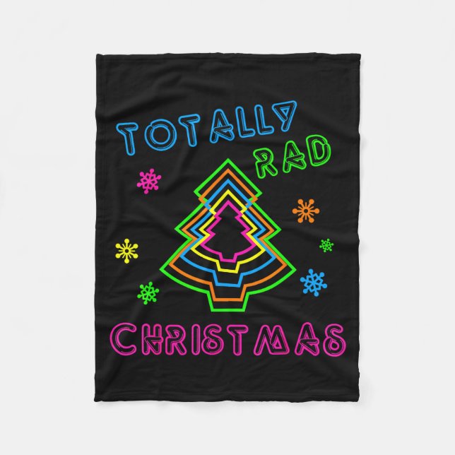 Cobertor De Velo Totally Rad Christmas - 80s Retro Christmas  (Frente)