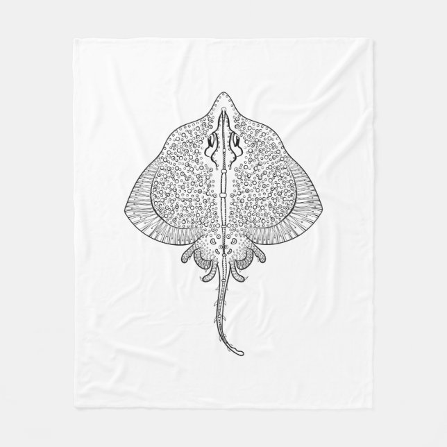 Cobertor De Velo Totem inspirado da arraia-lixa (Frente)