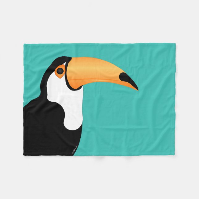 Cobertor De Velo Toucan Fleece Blanket (Frente (Horizontal))