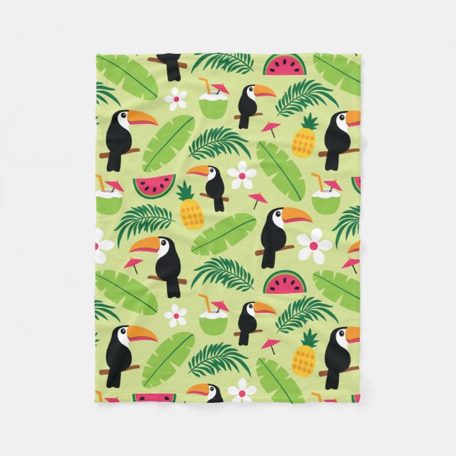Cobertor De Velo Toucan Tropical Summer (Frente)