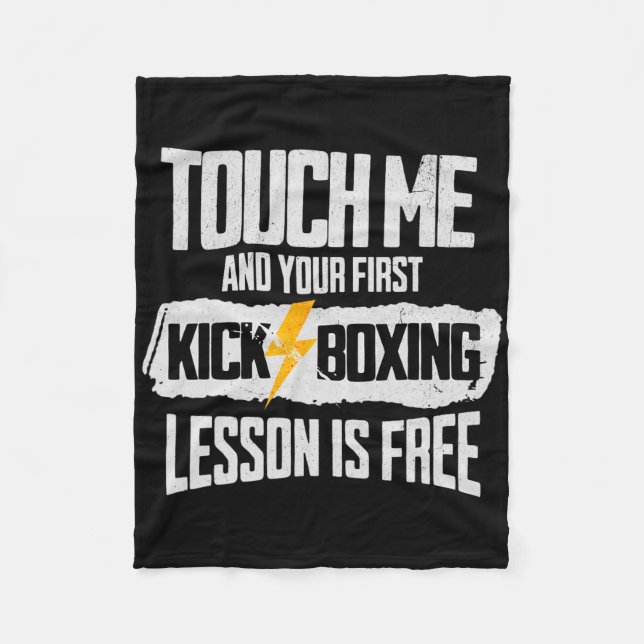 Cobertor De Velo Touch Me And Your First Kickboxing Lesson Is Free  (Frente)