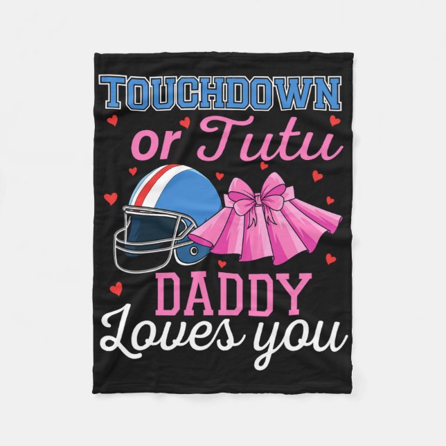 Cobertor De Velo Touchdown Ou Tutu Papai Te Ama Futebol Ba (Frente)