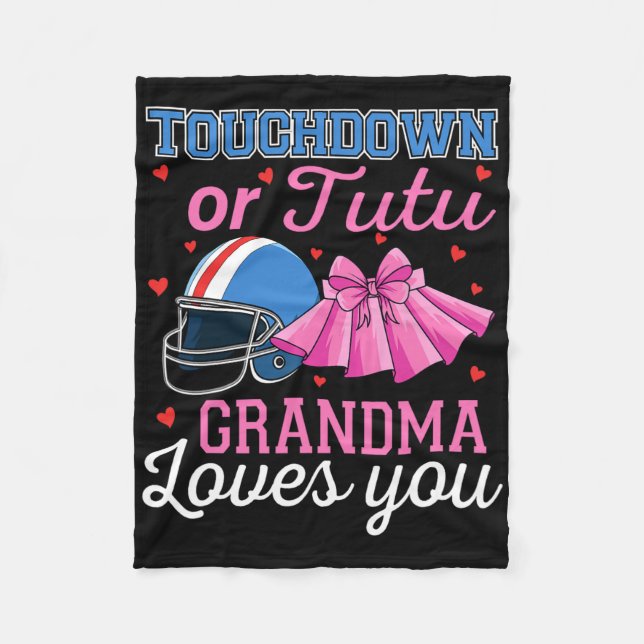 Cobertor De Velo Touchdown Ou Tutu Vovó Ama Você Futebol Gênero (Frente)