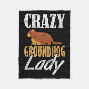 Cobertor De Velo Toupeira Louca Dama do Groundhog _3