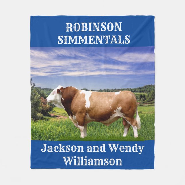 Cobertor De Velo Touro Simmental em Pastura (Frente)