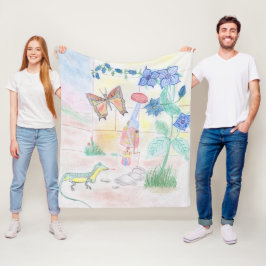 Cobertor De Velo Trabalho de arte de Crianças Personalizadas, brinq
