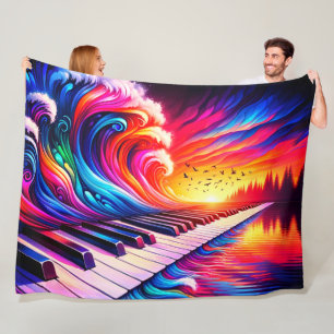 Cobertor De Velo Trabalho de arte de Piano