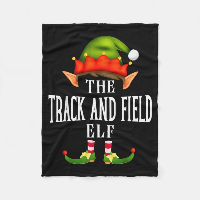Cobertor De Velo Track And Field Elf Group Funny Christmas Pajama P (Frente)