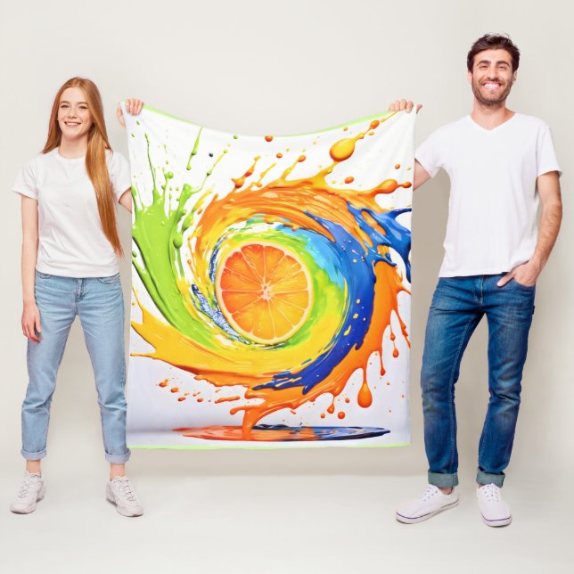 Cobertor De Velo Traço de Citros do Design de Cor (In Situ)