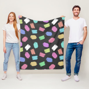 Cobertor De Velo Traços de Pincel de Tinta, Traços Coloridos do Pin