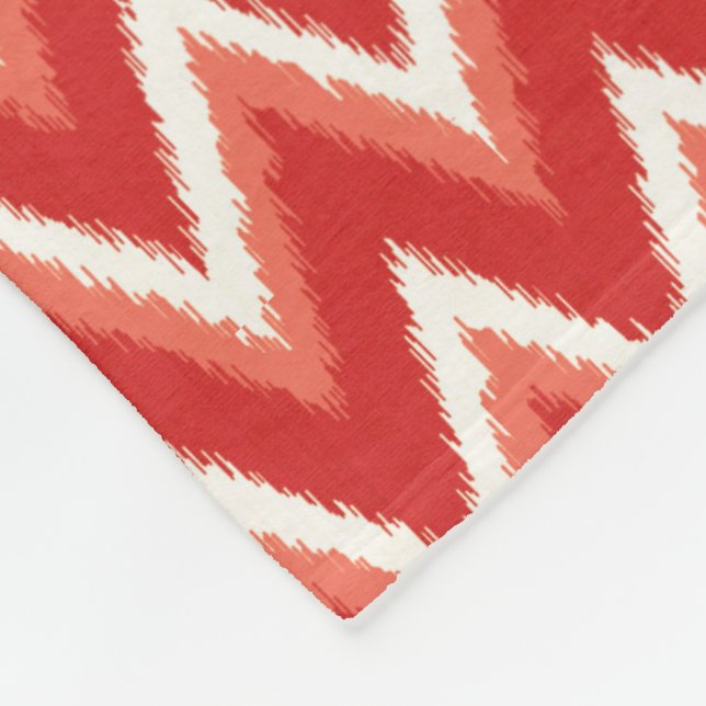 Cobertor De Velo Traços Ikat Chevron - Laranja e Branco (Quina)