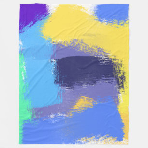 Cobertor De Velo Traços vívidos de pincel abstrato