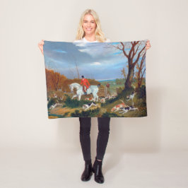 Cobertor De Velo Tradicional Inglês Fox Hunt Sports Dog