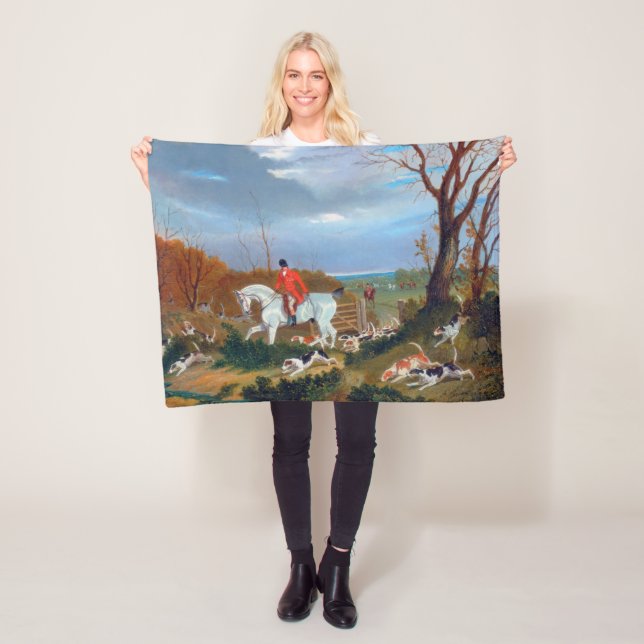 Cobertor De Velo Tradicional Inglês Fox Hunt Sports Dog (In Situ)
