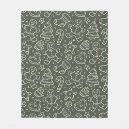 Cobertor De Velo Traditional Vintage Christmas Gingerbread Man