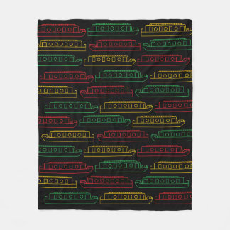 Cobertor De Velo Traffic Lights Barges Canal Boats Pattern