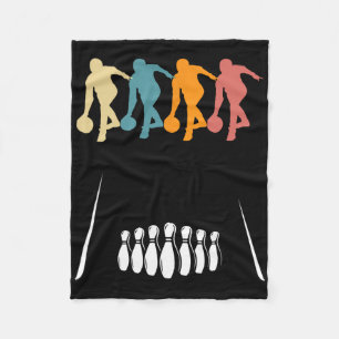Cobertor De Velo Traje de Equipe de Boliche de Dez Pinos Retro Ten