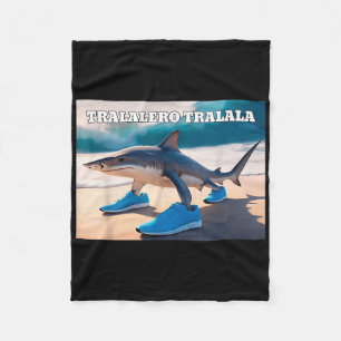 Cobertor De Velo Tralalalero Tralala Funny Shark Meme