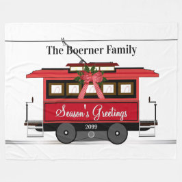 Cobertor De Velo Tram Trolley Streetcar, família de saudações da te