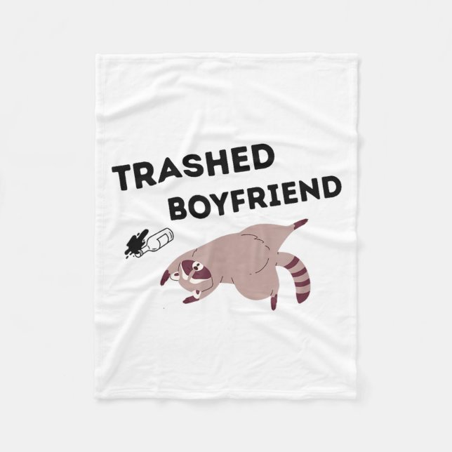 Cobertor De Velo Trashed Boyfriend, Funny Trashed Panda Couples Pre (Frente)