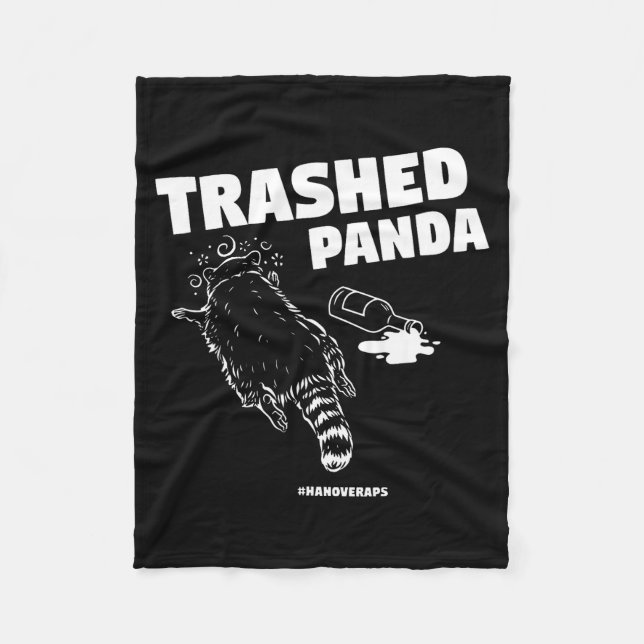 Cobertor De Velo Trashed Panda Drunken Raccoon Funny Meme  (Frente)