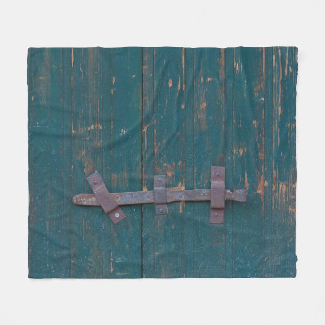 Cobertor De Velo Trava Da Porta Rusty Na Porta Verde (Frente (Horizontal))