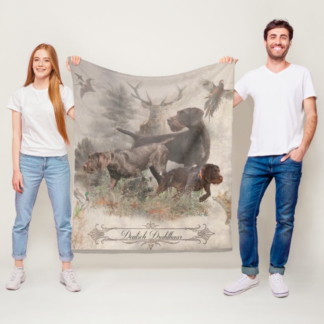 Cobertor De Velo Travesseiro Exterior de Ponteiro Wirehaired Alemão (In Situ)