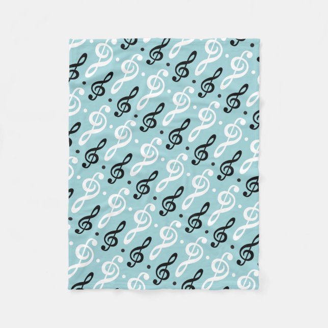 Cobertor De Velo Treble Clef Music Gift Musical Teacher Banda (Frente)