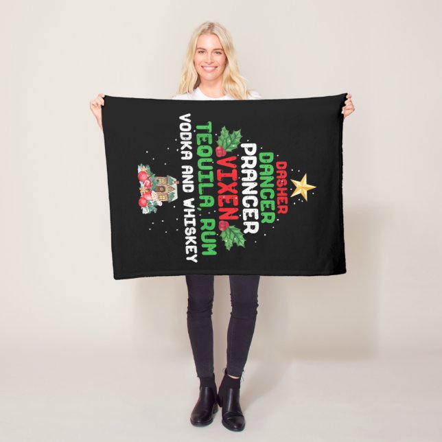 Cobertor De Velo Tree Dasher Dancer Prancer Vixen Tequila Whiskey (In Situ)
