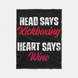 Cobertor De Velo Treino de Kickboxing Coração Vinho Kickboxing