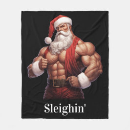 Cobertor De Velo Treino de Papai Noel Musculoso Academia