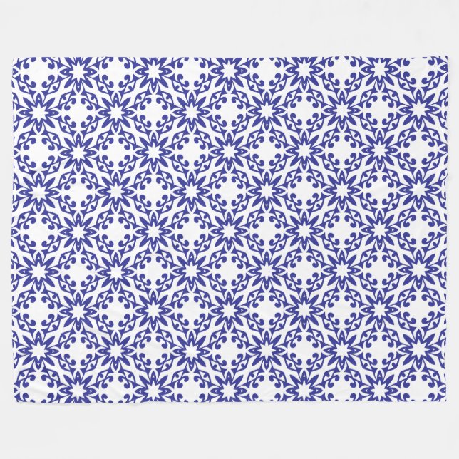 Cobertor De Velo Trellis Azul Real (Frente (Horizontal))