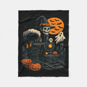 Cobertor De Velo Trem de Halloween engraçado Trem de abóbora Amante