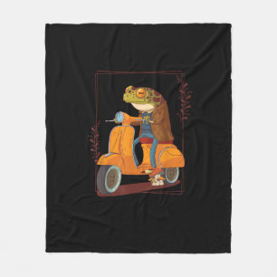 Cobertor De Velo Trem de sapo cogumelo academia Goblincore