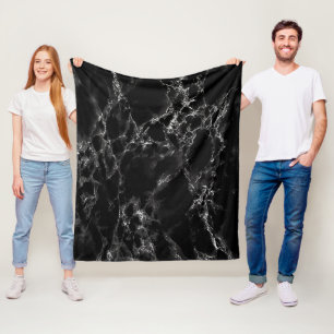 Cobertor De Velo Trendy Black Marble Stone