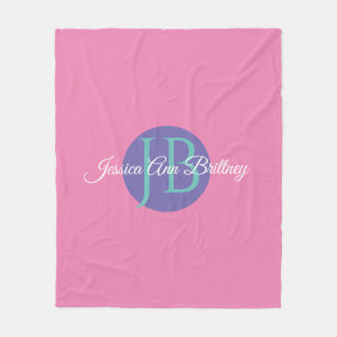 Cobertor De Velo Trendy Design Personalize o nome e o monograma da