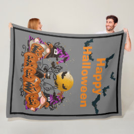 Cobertor De Velo Trendy Happy Halloween Gnomo