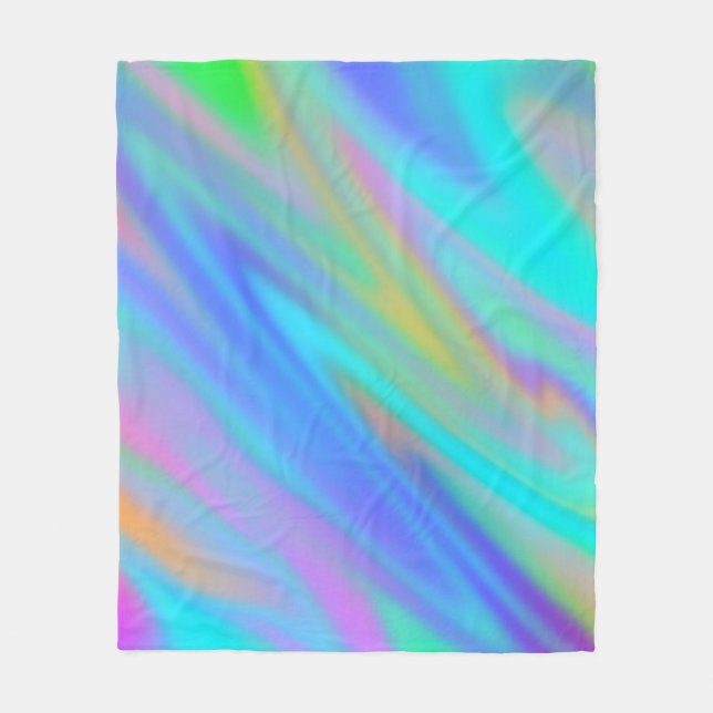 Cobertor De Velo Trendy luxuoso azul roxo, azul, holográfico (Frente)