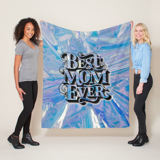 Cobertor De Velo Trendy Modern Script Best Mãe Nunca (Trendy Modern Script Best Mom Ever Fleece Blanket
)