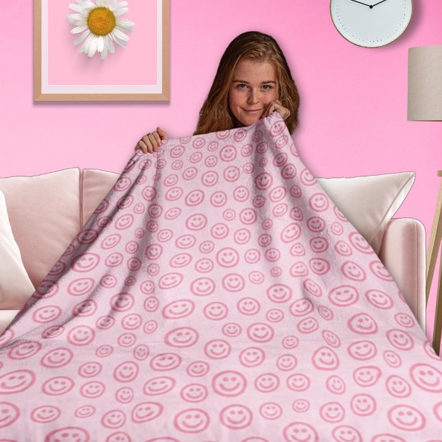 Cobertor De Velo Trendy Preppy Smile Face Blanket (Criador carregado)
