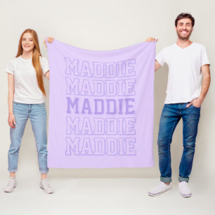 Cobertor De Velo Trendy Purple Name Blanket