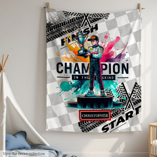 Cobertor De Velo Trendy Watercolor Sport Car Boy Blanket