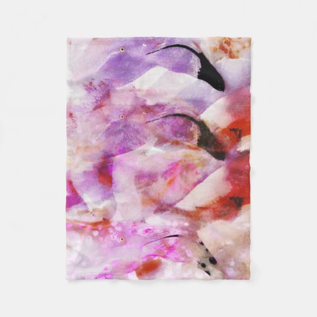 Cobertor De Velo Três flamingos (Frente)