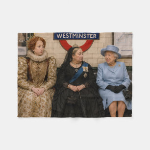 Cobertor De Velo Três Rainhas no Metrô de Londres