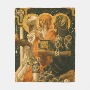 Cobertor De Velo Três Reis Magos de JC Leyendecker Natal Vintage