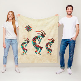 Cobertor De Velo Três Southwest Kokopelli Fleece Blanket