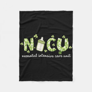 Cobertor De Velo Trevo Retro Enfermeira Nicu Feliz Dia de São Patrí